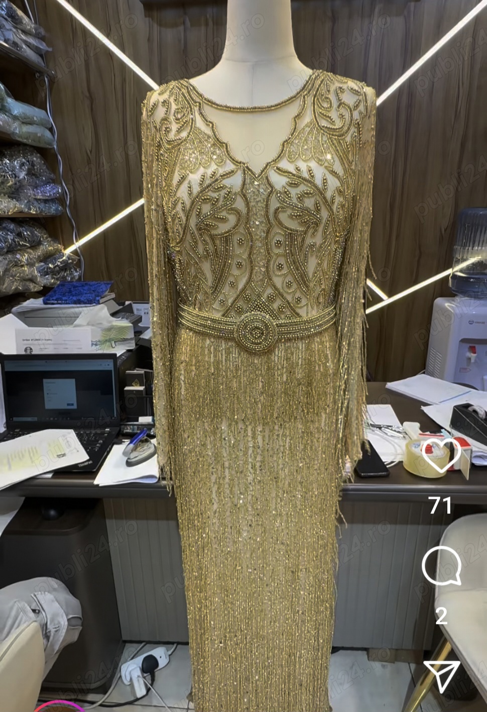 Rochie cusuta manual 