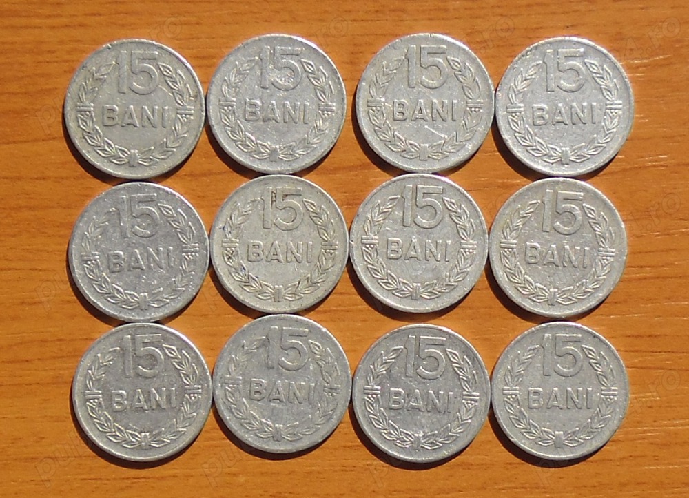 Lot 15 bani 1975, 25 bani 1966, 1982