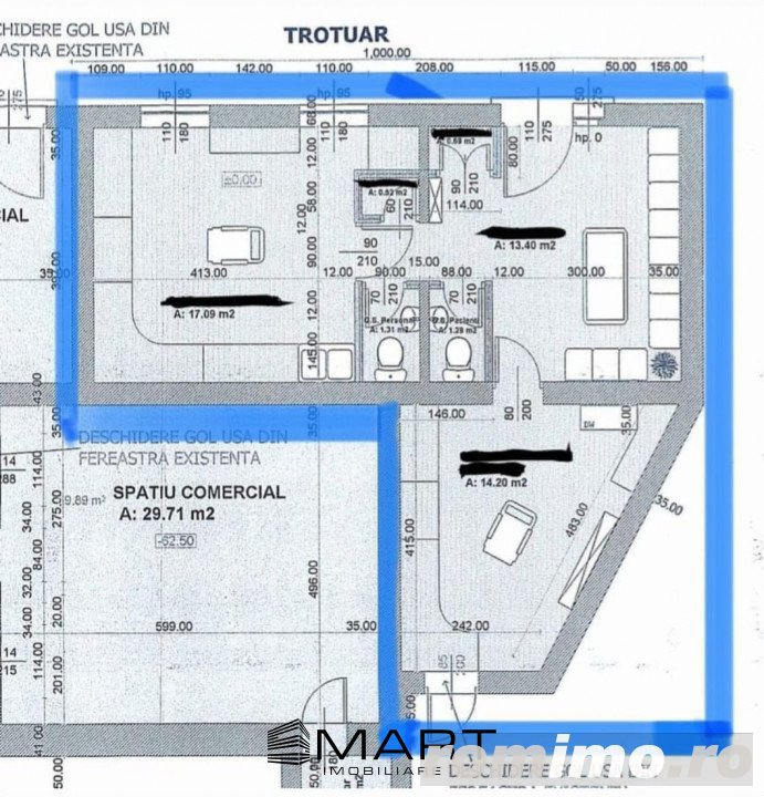 Spatiu comercial, cabinet medical 55mp zona Ramada