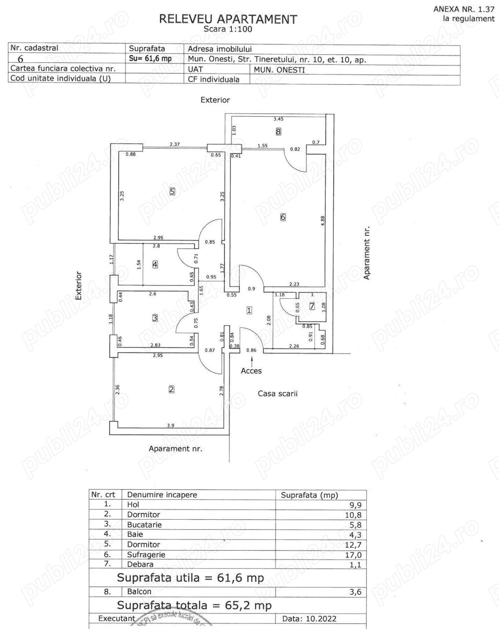 Pachet: 2 apartamente cu 3 camere în Zona Ultracentrală Onești (Bd Oituz 14 și Tineretului 10)