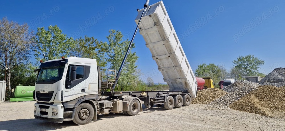 Transport agregate balastieră, carieră, zgură, pământ vegetal