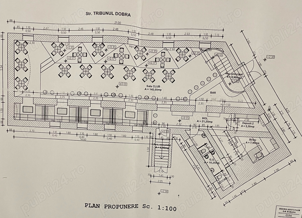 Inchiriere spatiu comercial,200mp spatiu util,demisol,zona Boul Rosu