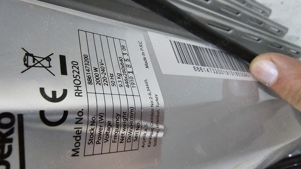 Calorifer electric Beko, 9 elementi, 2000 w