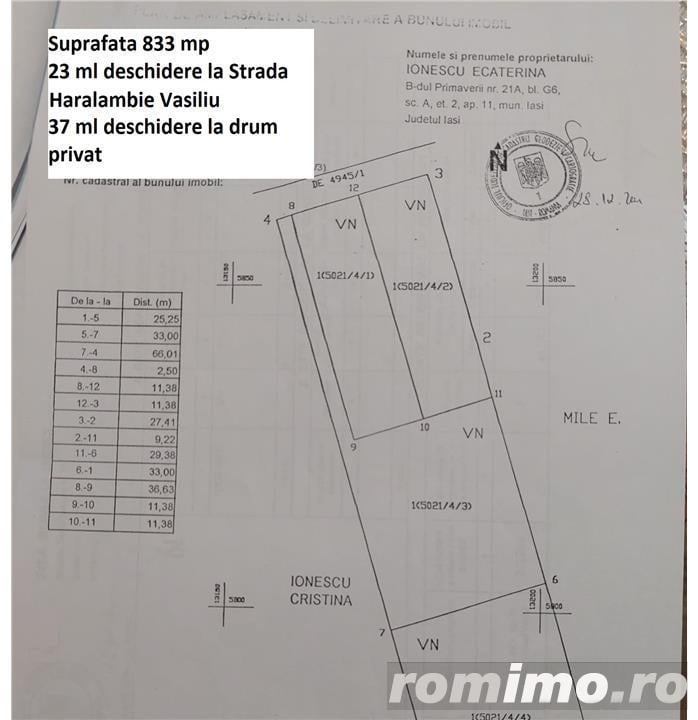 Teren 833 mp - Bucium - in spatele cartierului IC Bratianu