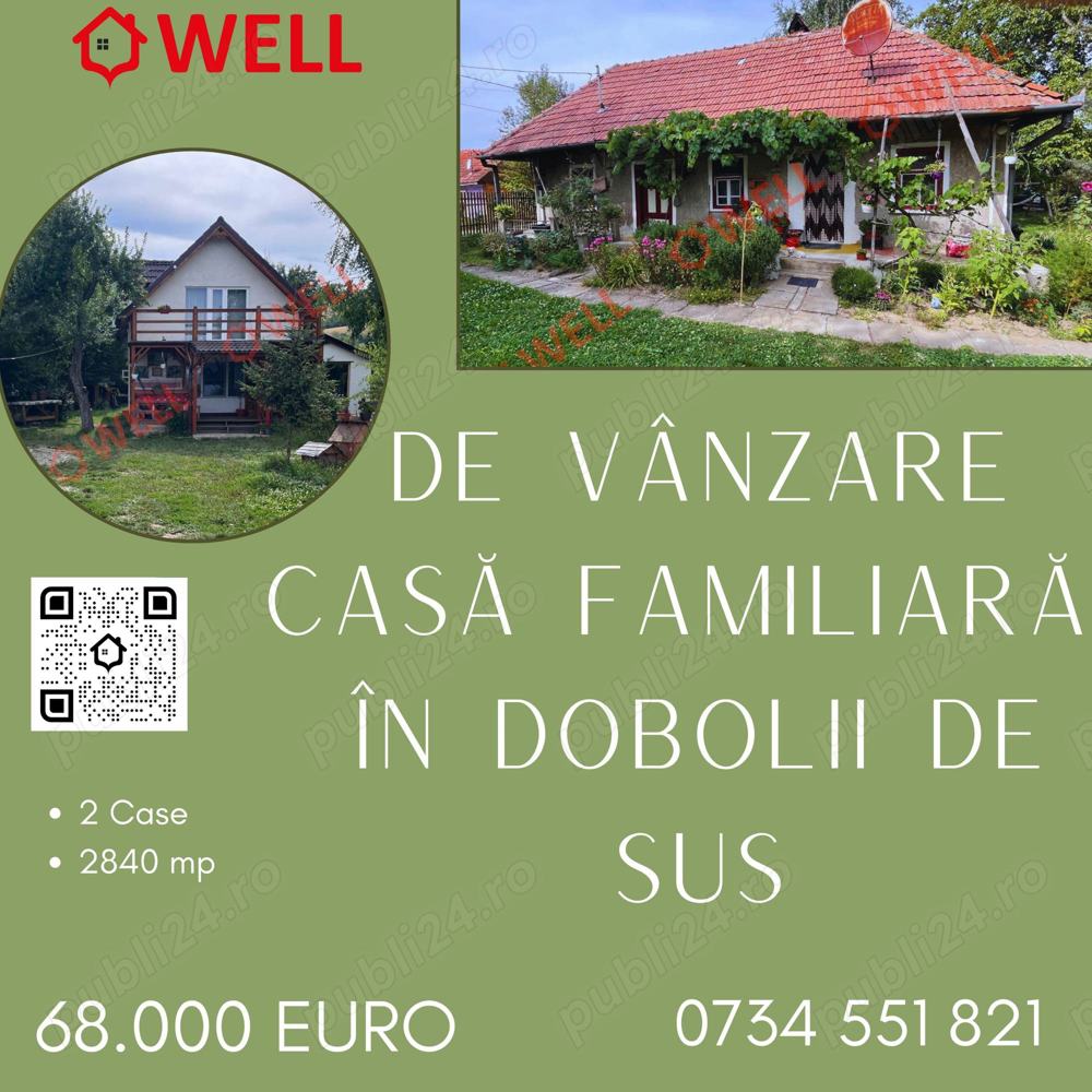 De vânzare casă familiară  în Dobolii de Sus!