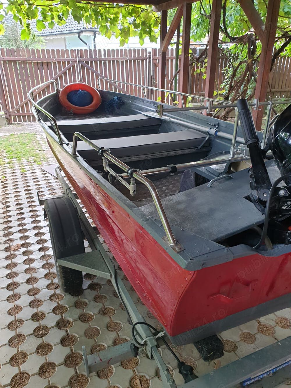 Vand barca aluminiu + motor Suzuki + peridoc