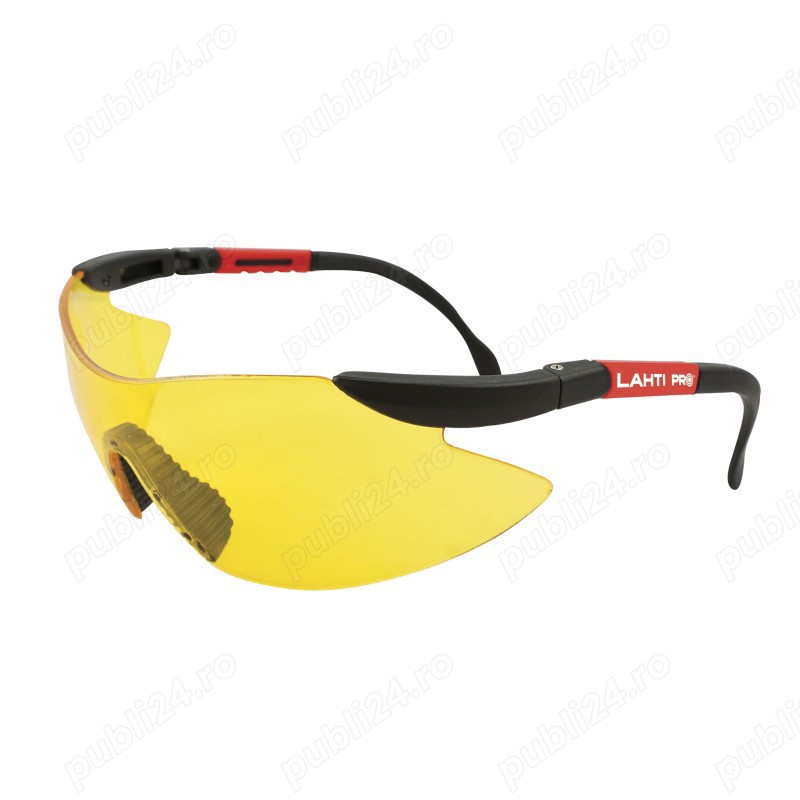 Ochelari de protectie, lentile galbene rezistente la şocuri mecanice, filtru împotriva razelor UV