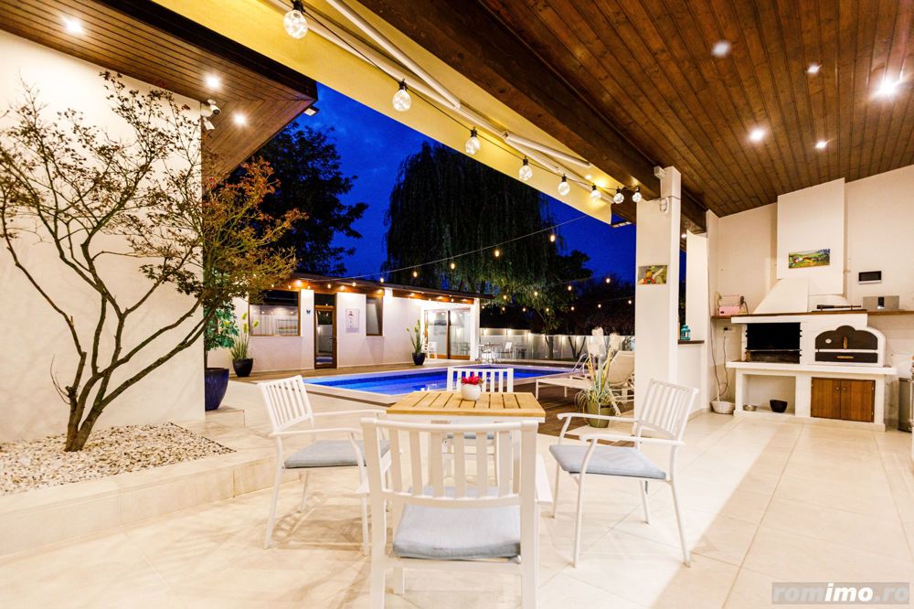 Arhitectura Distinsa: Casa Moderna Plan Parter si Piscina Privata