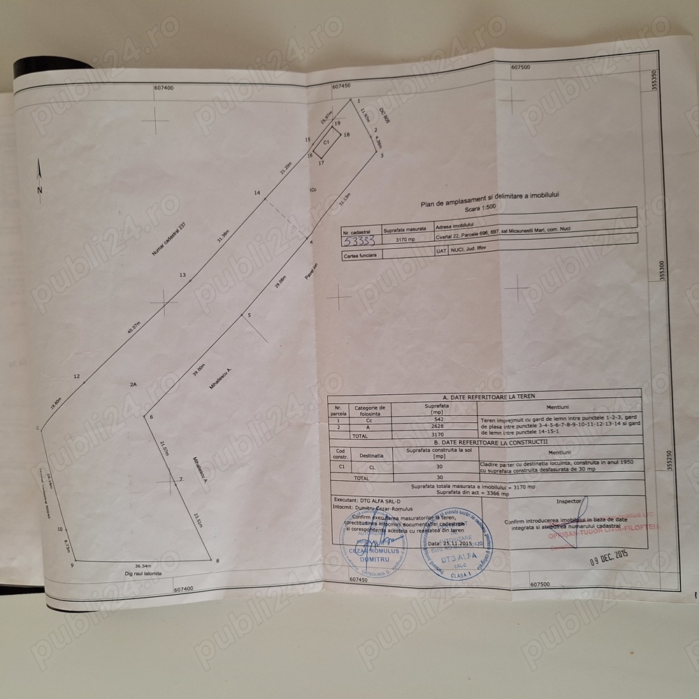 Teren de vanzare sat Micsunestii Mari comuna Nuci