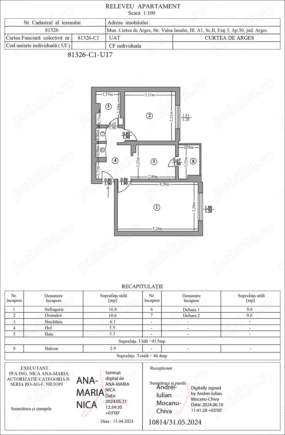 Apartament 2 camere Curtea de Arges Progresu