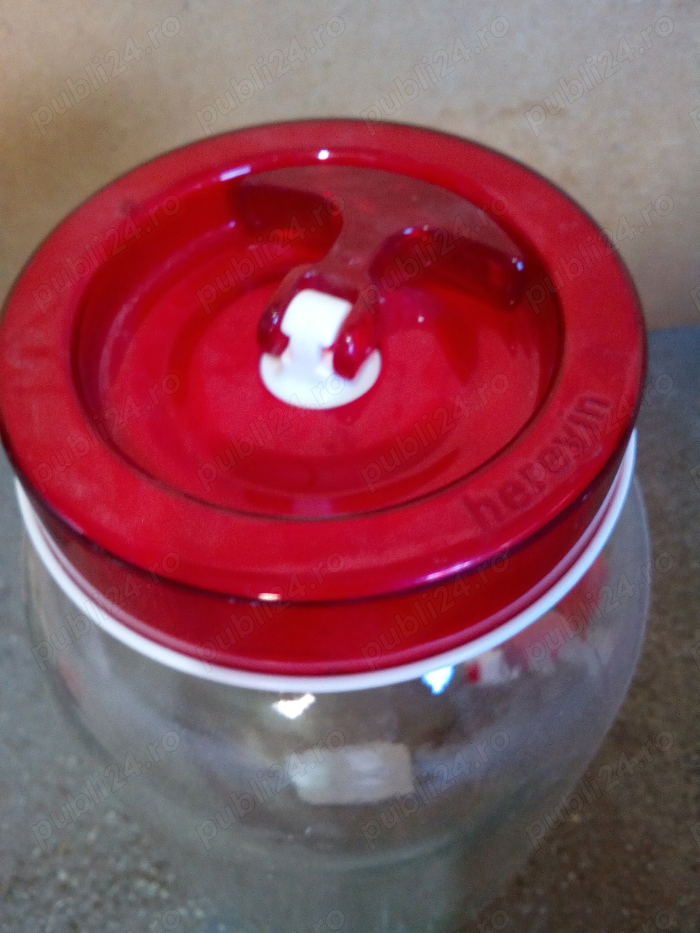 Vand Dispenser din sticla transparenta cu capac 3Lx2buc -noi