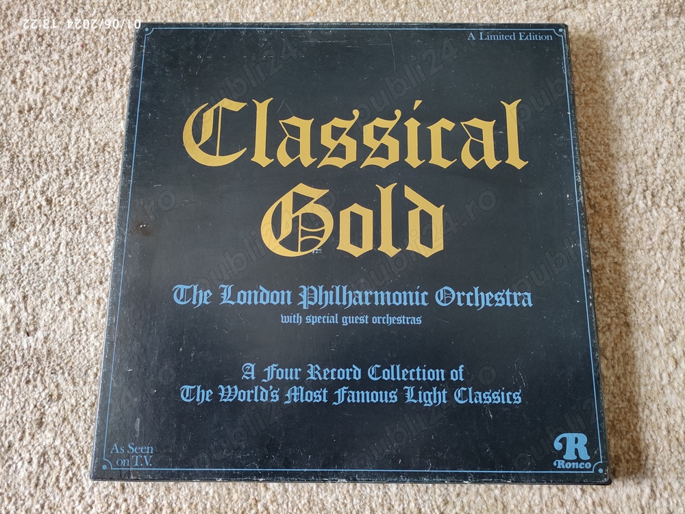 Vand colectie de 4 discuri vinil cu cele mai cunoscute opere clasice