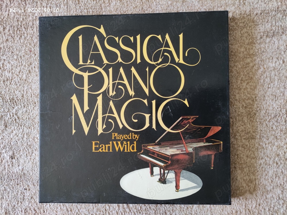 Vand colectie de 7 discuri vinil, Classical Piano Magic interpretate de EARL WILD.