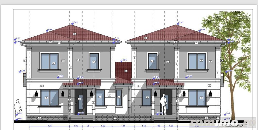 Duplex despartit prin camera tehnica, 3 dormitoare, aproape de oras