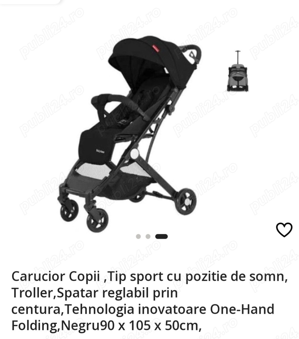 Carucior copii tip sport negru
