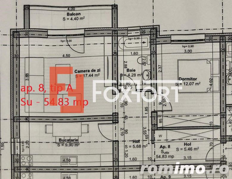 Apartament 2 camere de vanzare loc de parcare in GIROC - ID V45