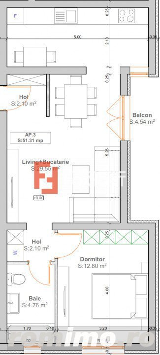 Apartament cu 2 camere in Chisoda - ID V2839