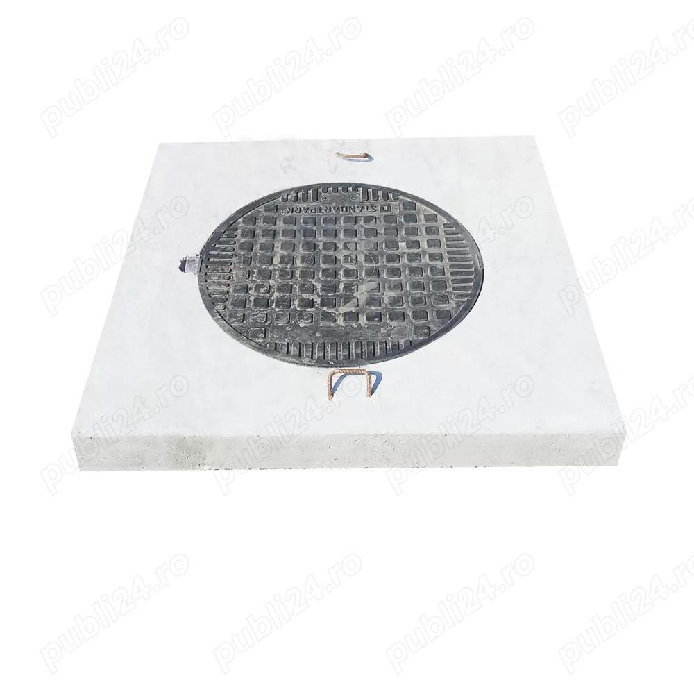 capac camin cu rama din pvc 1,5 tone-100 100 10 cm