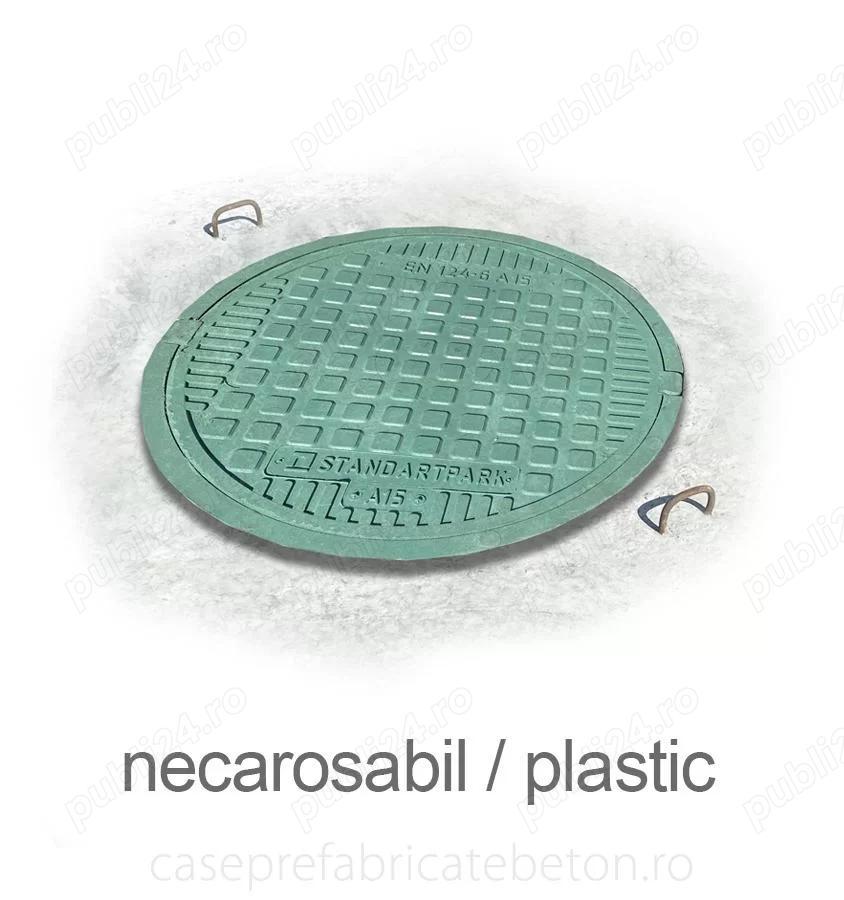 Capac camin cu rama din PVC 1.5 tone   diverse marimi