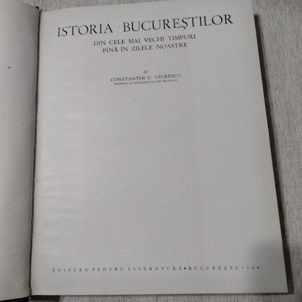 Istoria Bucurestilo de C.G.Giurescu