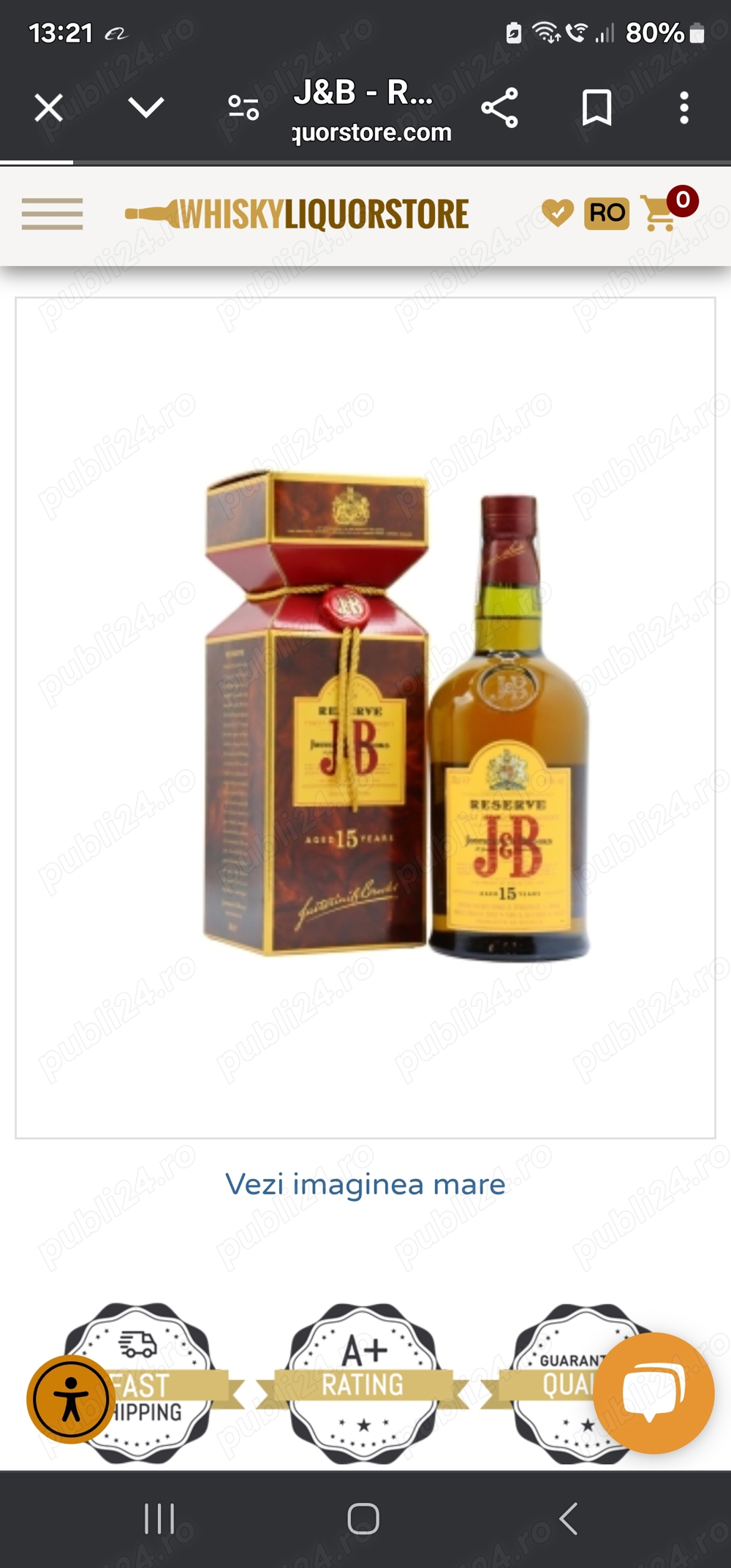 Whisky JB 15 ani pret 150 euro