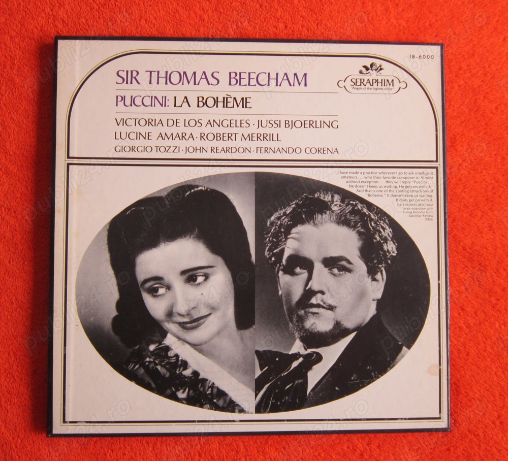 rar Puccini La Boheme -dir.Beecham Victoria De Los Angeles,Bjoerling