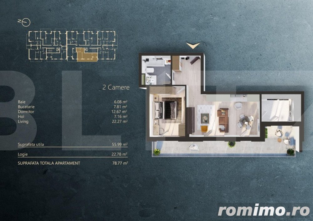 Apartament 2 camere intr-un Ansamblu rezidential Premium, zona Fabricii