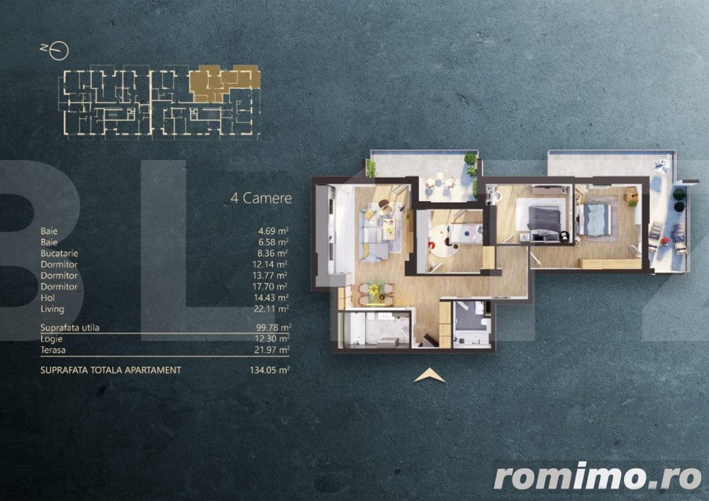 Apartament 4 camere intr-un Ansamblu rezidential Premium, zona Fabricii