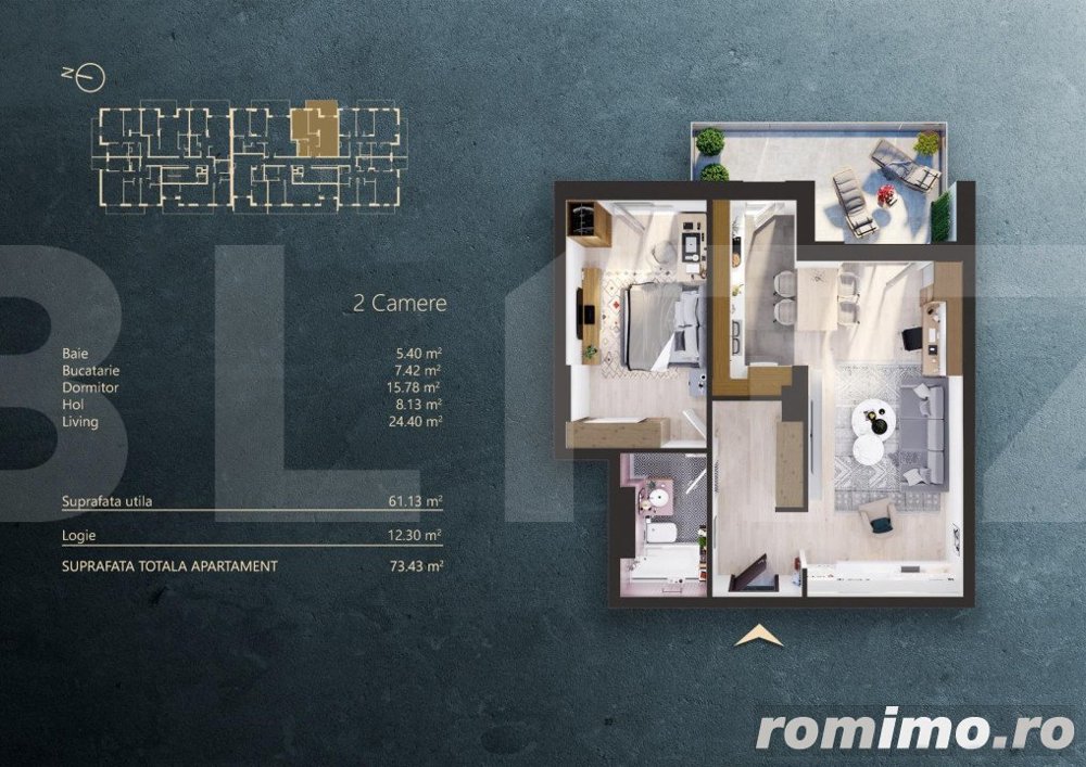 Apartament 2 camere intr-un Ansamblu rezidential Premium, zona Fabricii