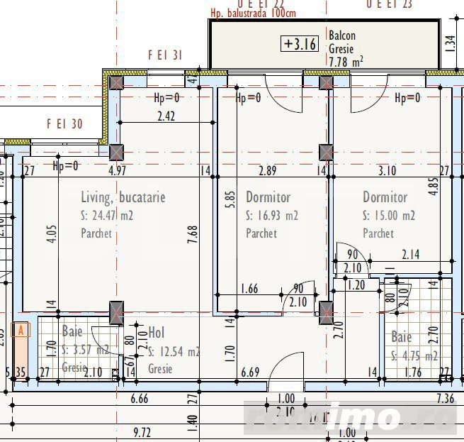 Apartament de 3 camere, semidecomandat, bloc nou, zona Pod IRA