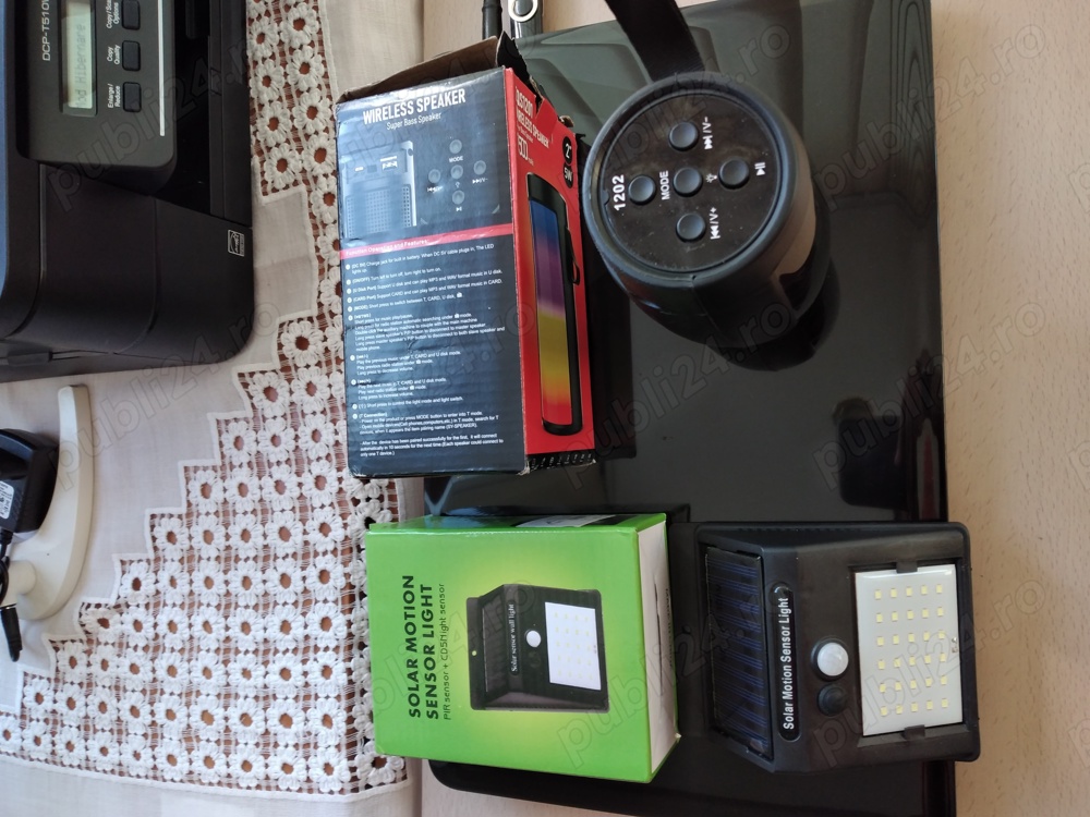 Lampa solara led, boxa portabila wifi