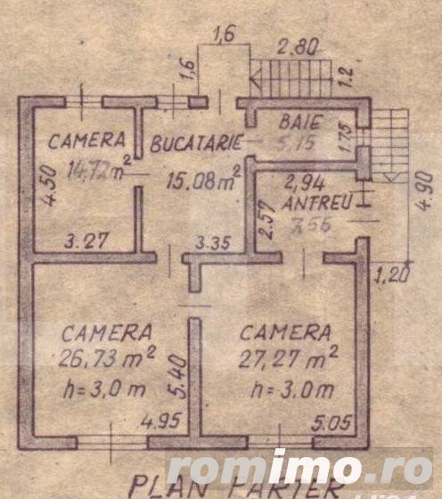 Casa cu 3 camere, 175 mp utili, teren cu 377 mp, Central 