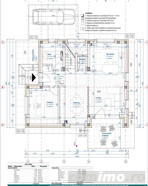 Casa individuala, 120 mp, 550 mp teren, Gilau 