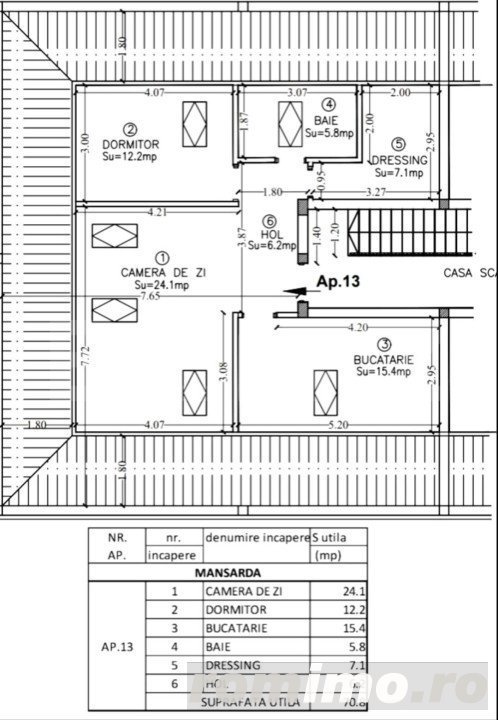  Apartament de 2 camera, decomandat, 71mp, zona Giroc