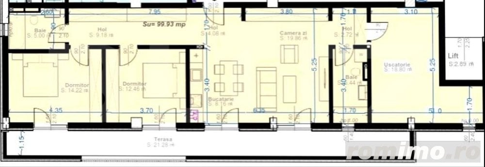 Apartament de 4 camere, semidecomandat, 100mp utili, zona Aradului