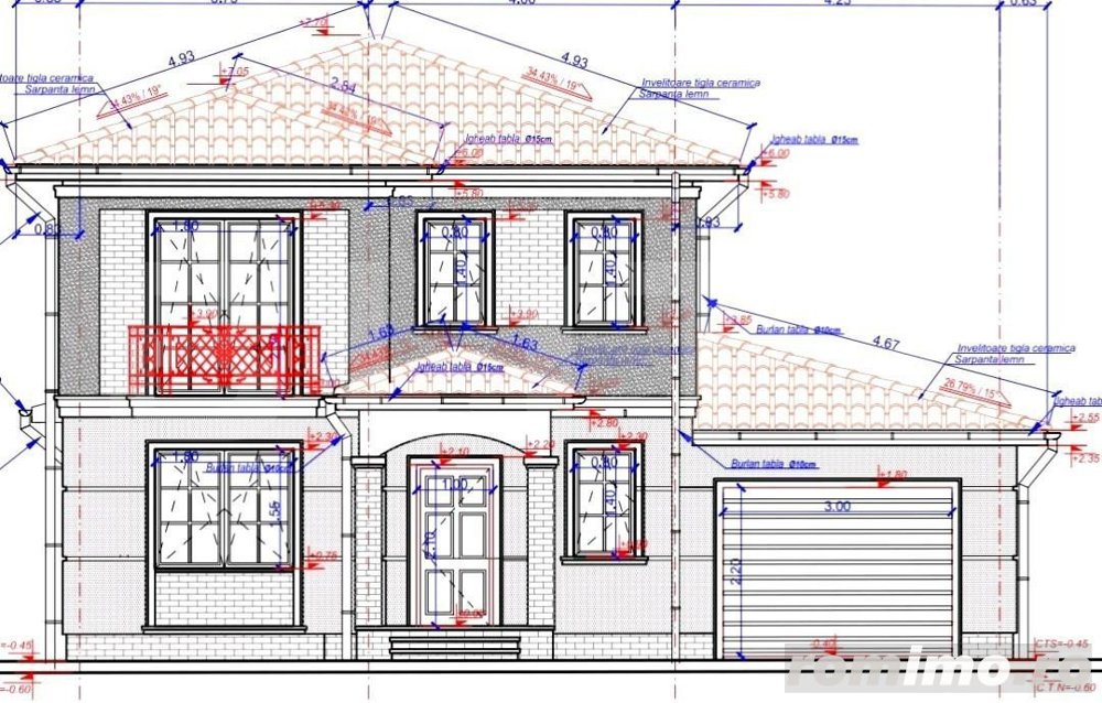 Casa 4 camere stadiu de proiect, teren 678 mp, 177 mp Dumbravita