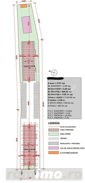 Teren intravilan de vanzare, 2157mp, front stradal de 16,41ml, in Giroc