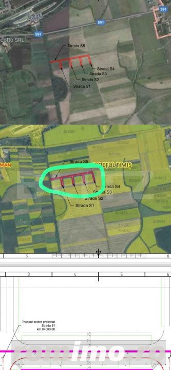 Teren intravilan de 593mp, cu front de aproximativ 20ml, in zona Utvin