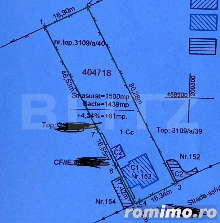 Teren de vanzare, intravilan 1500mp, front 16,34ml, In Liebling, 35km