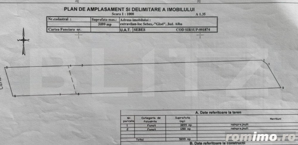 Teren extravilan, zona industriala Sebes
