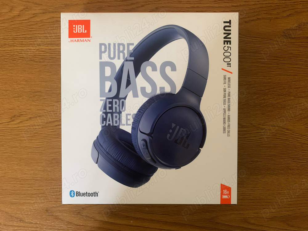 Casti bluetooth JBL TUNE500BT cu microfon