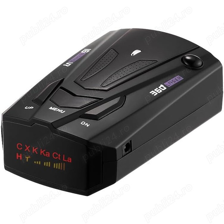 Detector radar auto, detectare 360 grade, alarma viteza,afisaj LED, detectie 800m,nou