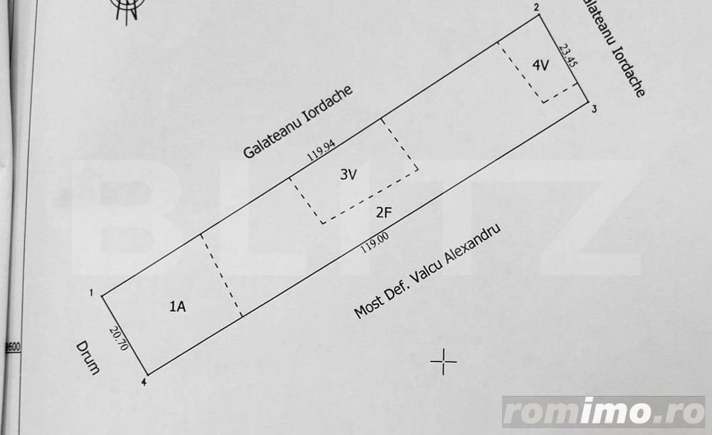 Teren intravilan, 2632 mp, front de 20.7 m, in Ciurea