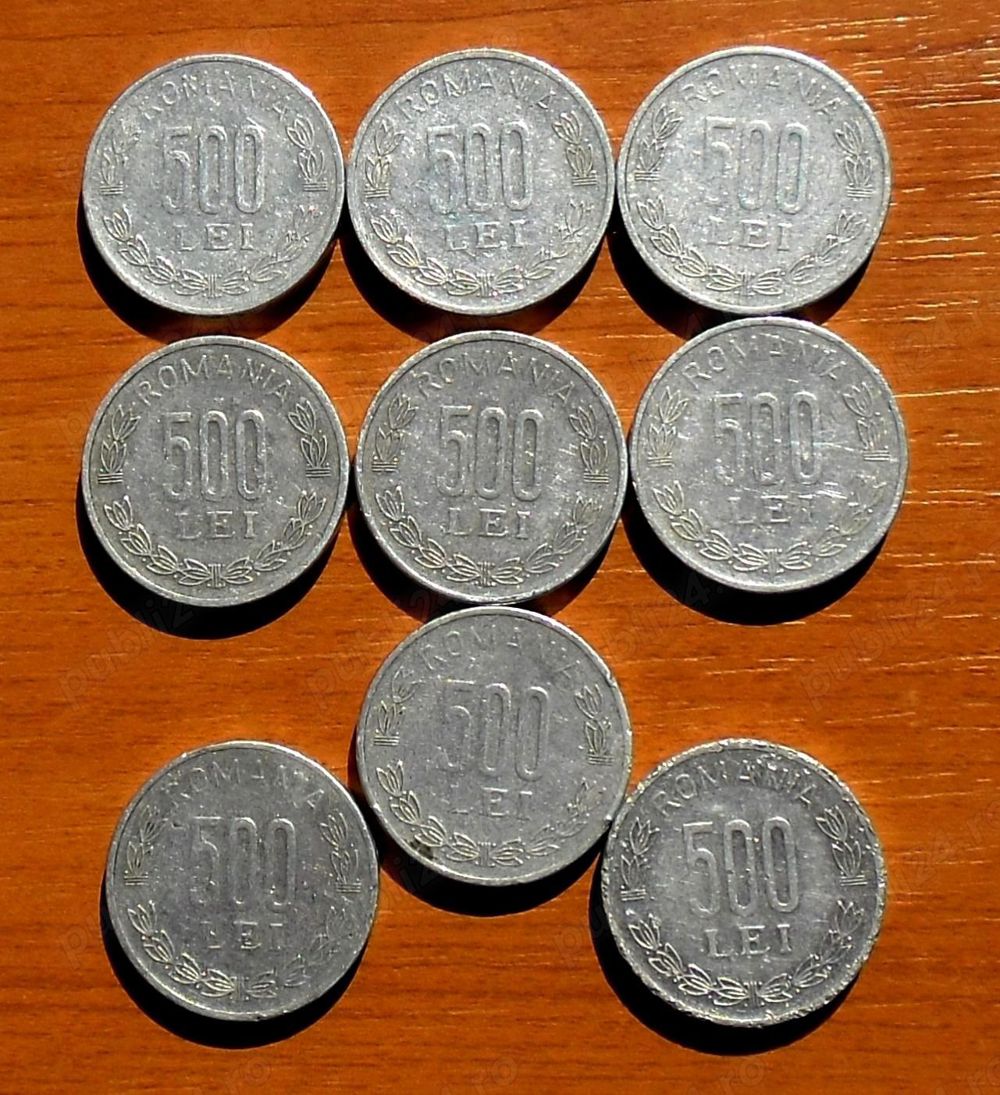 Lot 500 lei 1999 - 2000, 1000 lei 2000 - 2004