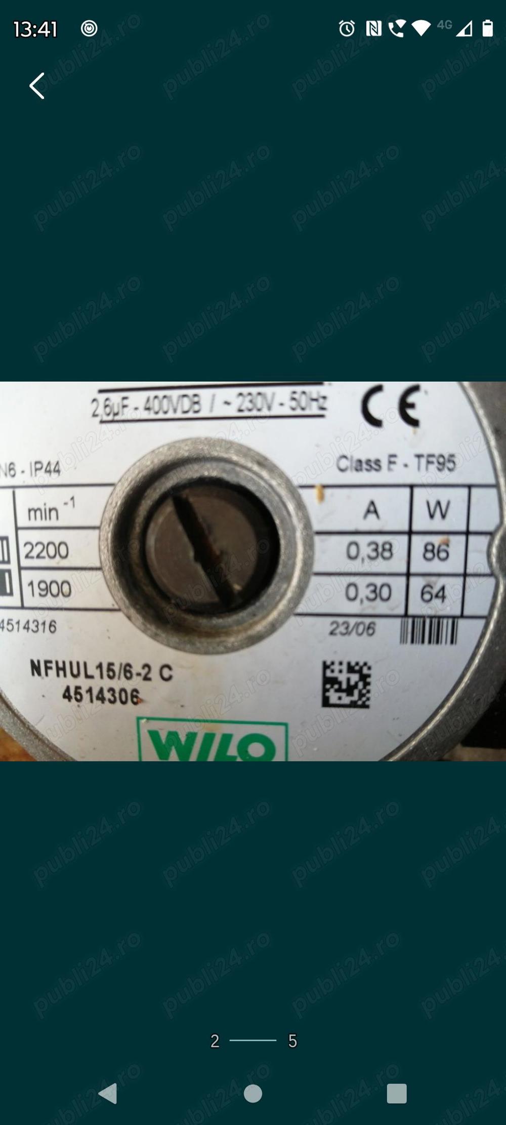 Pompa recirculare WILO pentru centrale termice