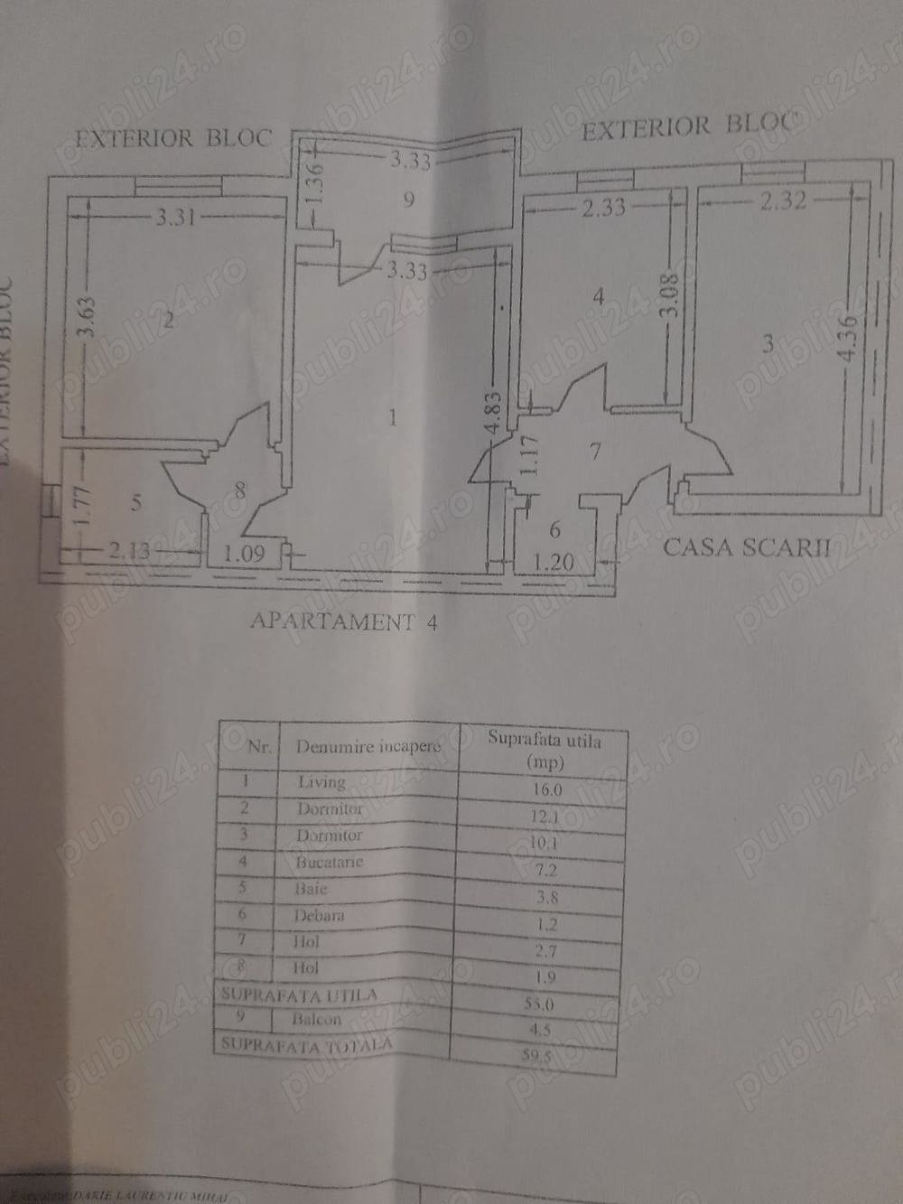 Proprietar!3 semidecomandate etaj i