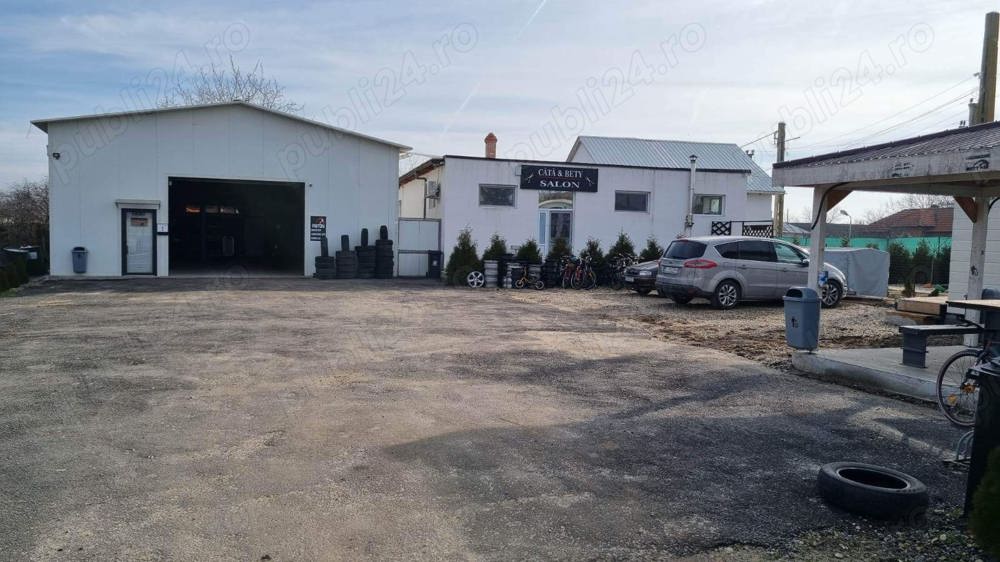 Proprietate de vânzare  service  auto, locuinta, salon frizerie  și garaj auto 