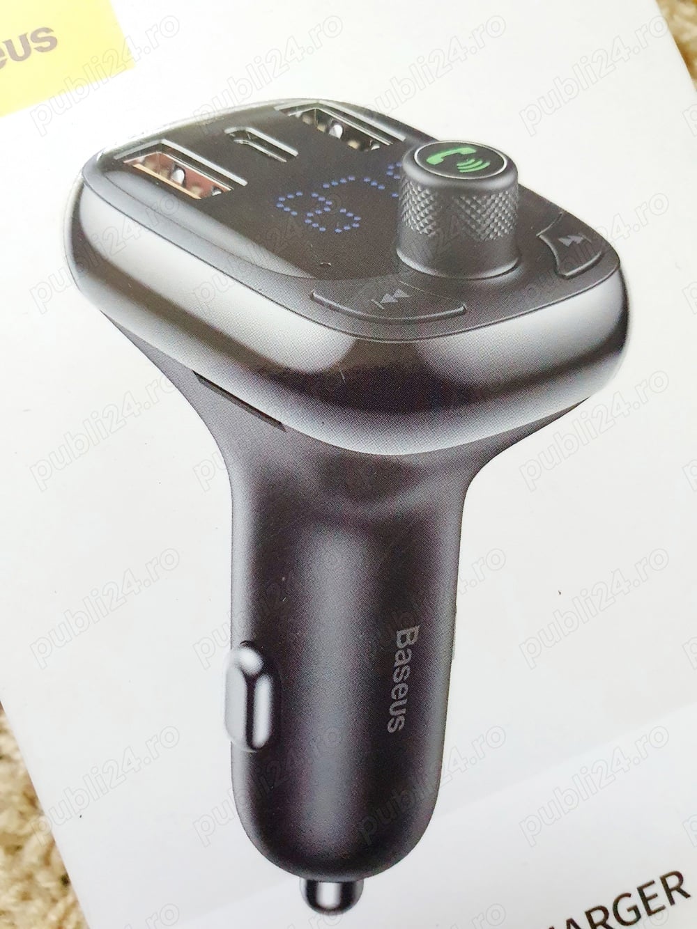 FM Transmiter Baseus S-13 Model T Quick Charge SD card mufa C si B