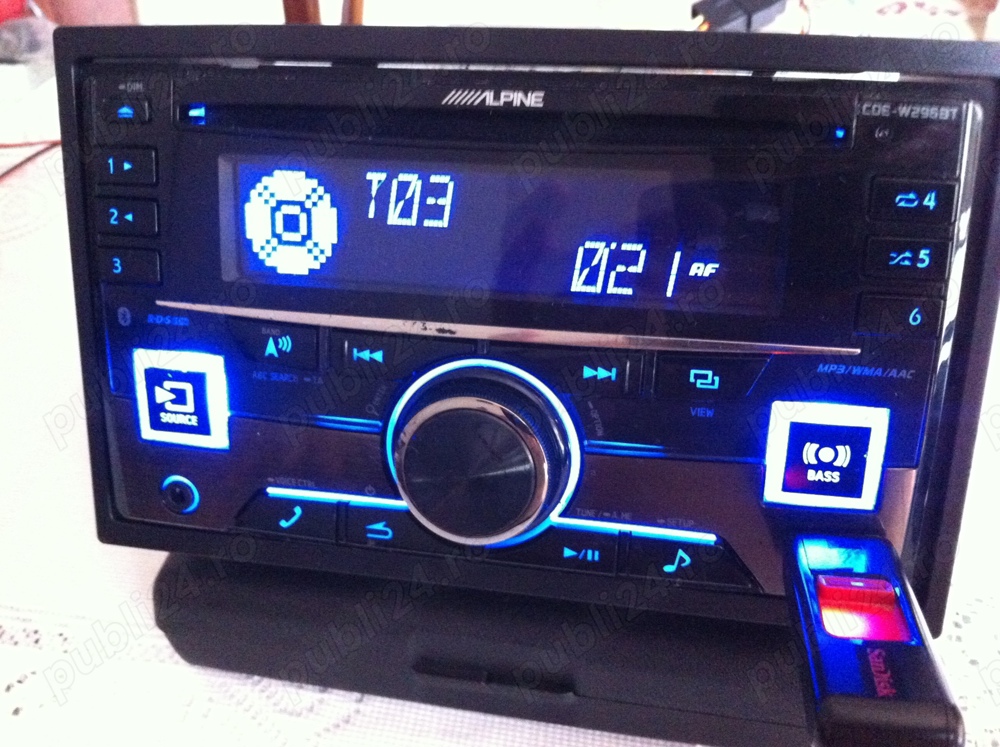  Cd player Alpine CDE-W296BT USB AUX Control iPod iPhone Android FLAC
