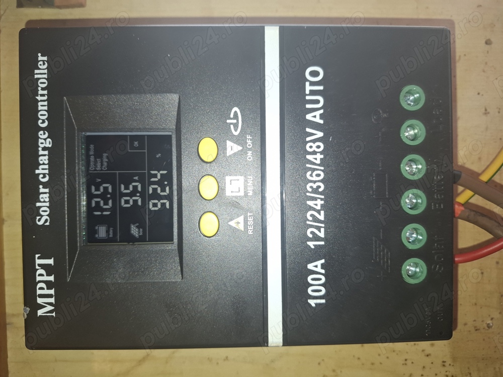 Controler pentru panouri solare MPPT 100 A. 12 24 36 48 V AUTO  